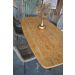 Deens ovale eettafel HPL mangohout