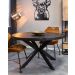 Ronde eettafel zwart mangohout