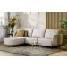 Beige bank met chaise longue