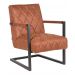 Industriele fauteuil cognac