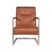 Fauteuil Jim microvezel cognac voorkant