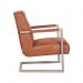 Fauteuil Jim microvezel cognac zijkant