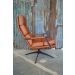 Draaifauteuil industrieel leer cognac