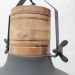 Industriele lamp grijs hout