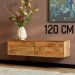 Zwevend tv meubel Vision mangohout 120 cm