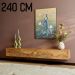 Zwevend tv meubel Vision mangohout 240 cm