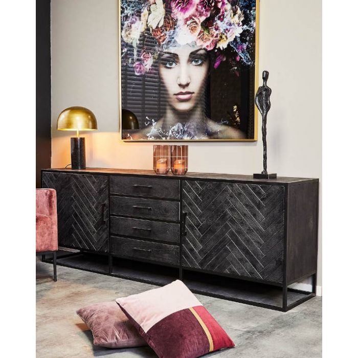 Dressoir New York 210 cm zwart