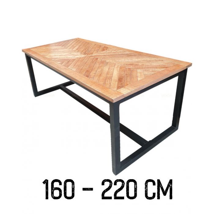 Visgraat eettafel Jax 160 - 180 - 200 - 220 cm