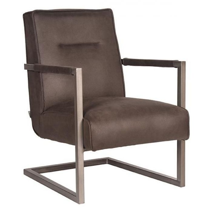 Fauteuil Jim antraciet microvezel