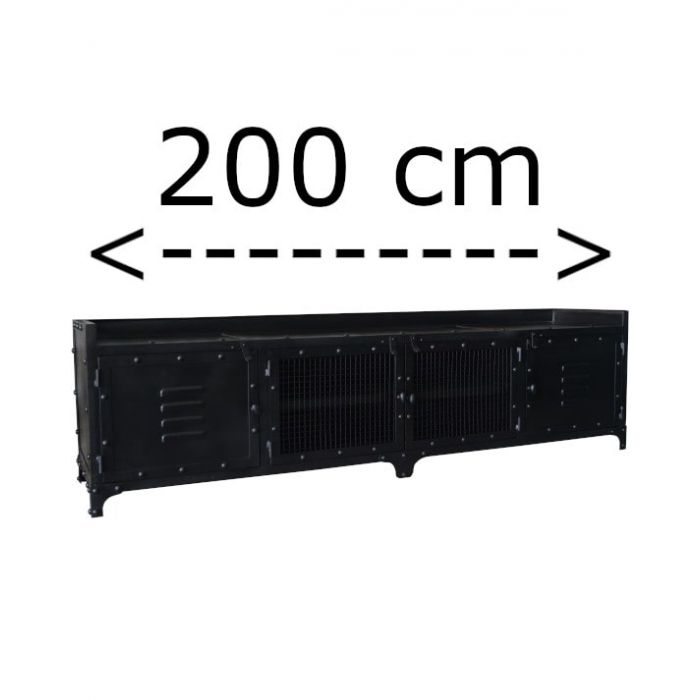 Industrieel tv meubel Blast 200 cm