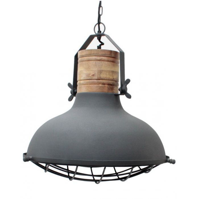 Industriele hanglamp betongrijs