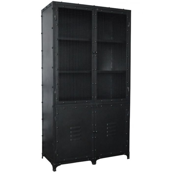 Industriele kast Blast zwart 2 deurs