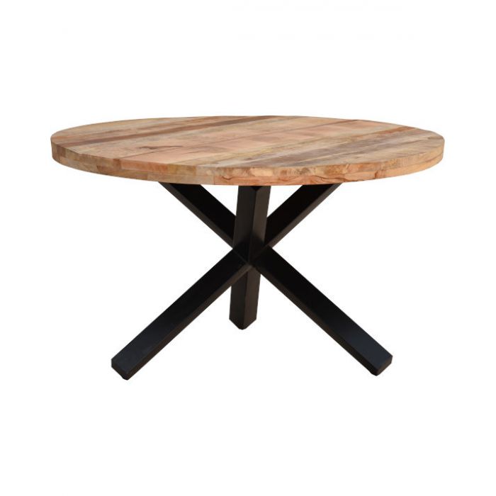 Versnipperd Inloggegevens Sanctie Eettafel rond mangohout 120 cm - Eigentyds